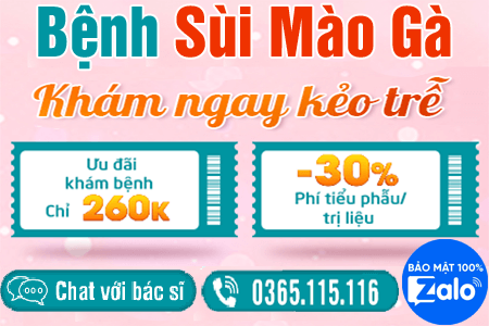 Chi phí khám xét nghiệm chữa sùi mào gà năm 2025