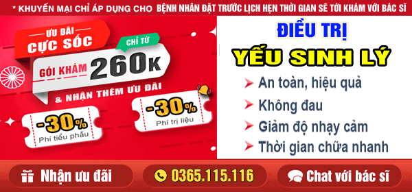 Chi phí điều trị yếu sinh lý hết bao nhiêu tiền năm 2025